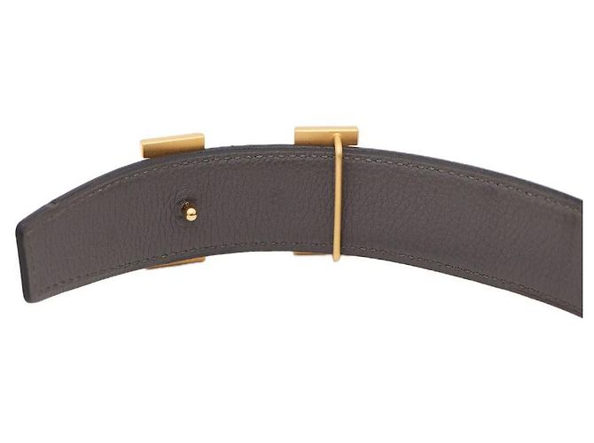 Hermès Reversible Belt with Logo Gold Buckle for Men Brown - view 4