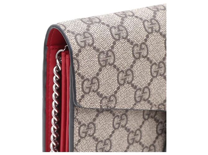 Gucci Borsa a tracolla e a spalla Dionysus Supreme Chain Marrone - vista 4