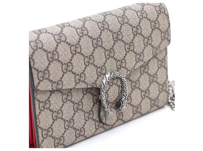 Gucci Borsa a tracolla e a spalla Dionysus Supreme Chain Marrone - vista 5