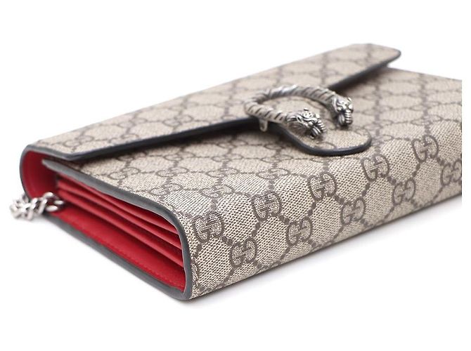 Gucci Borsa a tracolla e a spalla Dionysus Supreme Chain Marrone - vista 6