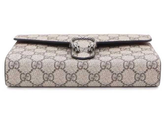 Gucci Borsa a tracolla e a spalla Dionysus Supreme Chain Marrone - vista 7