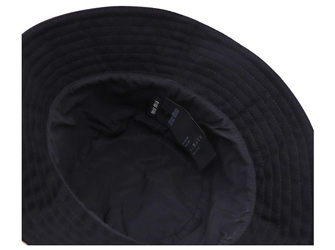 Miu Miu Cappello bucket in velluto di cotone da donna Nero - vista 5