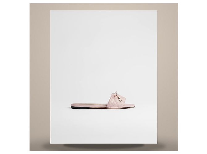Dior Cannage Slide Supérieure Pink Quilted Lambskin - vista 2