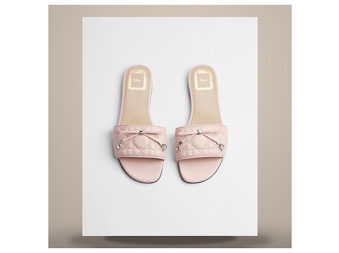 Dior Cannage Slide Supérieure Pink Quilted Lambskin - vista 5