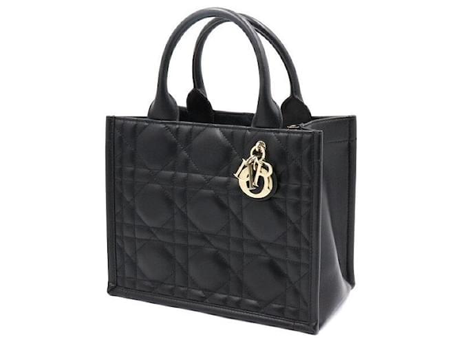 Dior Borsa Book Tote Small Macro Cannage Nera Nero - vista 2