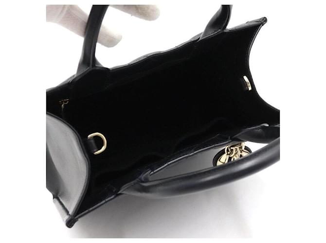 Dior Borsa Book Tote Small Macro Cannage Nera Nero - vista 5