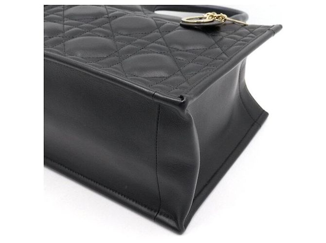 Dior Borsa Book Tote Small Macro Cannage Nera Nero - vista 7