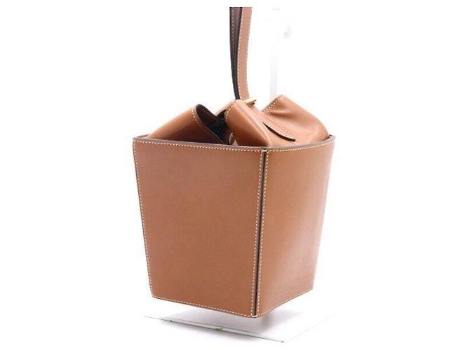 Céline Borsa Tote Smooth Box con tracolla in vitello marrone - vista 2