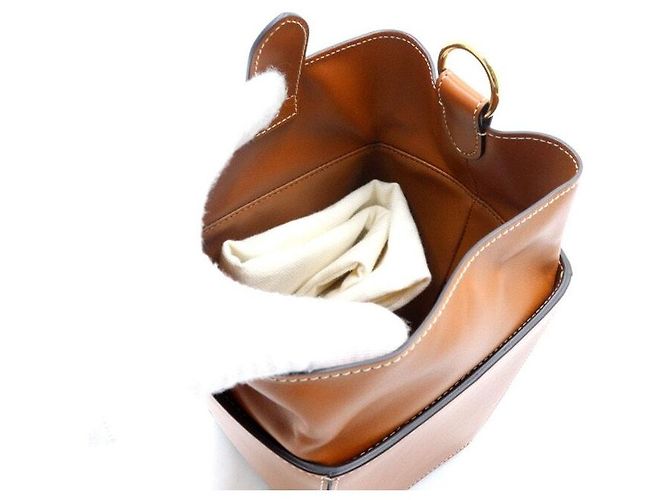 Céline Borsa Tote Smooth Box con tracolla in vitello marrone - vista 5