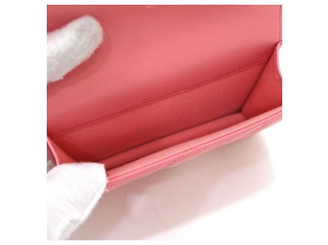 Chanel Mini borsa a tracolla con patta in pelle di agnello rosa - vista 5