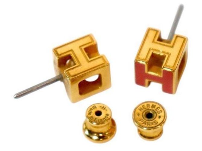 Hermès Pendientes Pink Cage Gold - vista 4
