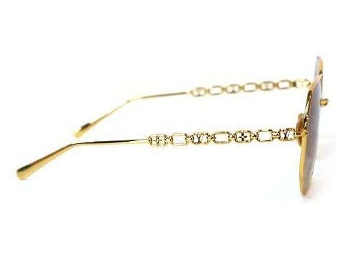 Louis Vuitton Gafas de sol con cadena Dorado - vista 4