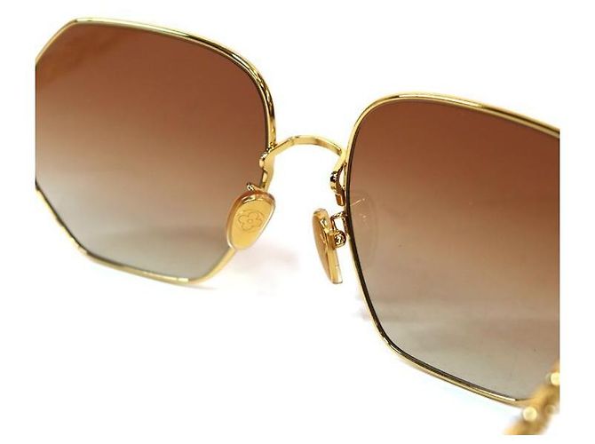 Louis Vuitton Gafas de sol con cadena Dorado - vista 6