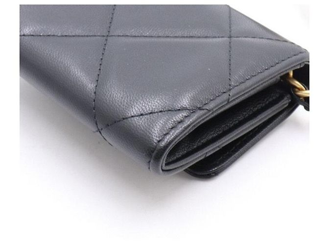 Chanel 19 Borsa a tracolla Chanel Flap Mini Card Wallet con catena Nero - vista 7