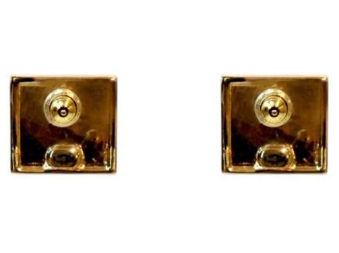 Chanel Pendientes Square CC Logo Negro - vista 3