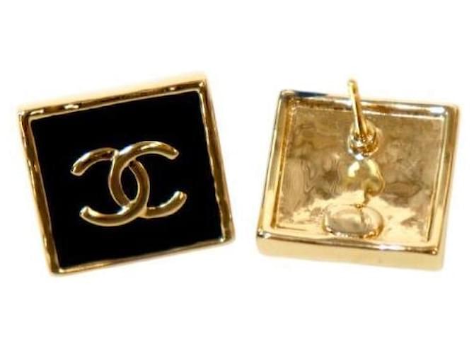 Chanel Pendientes Square CC Logo Negro - vista 4