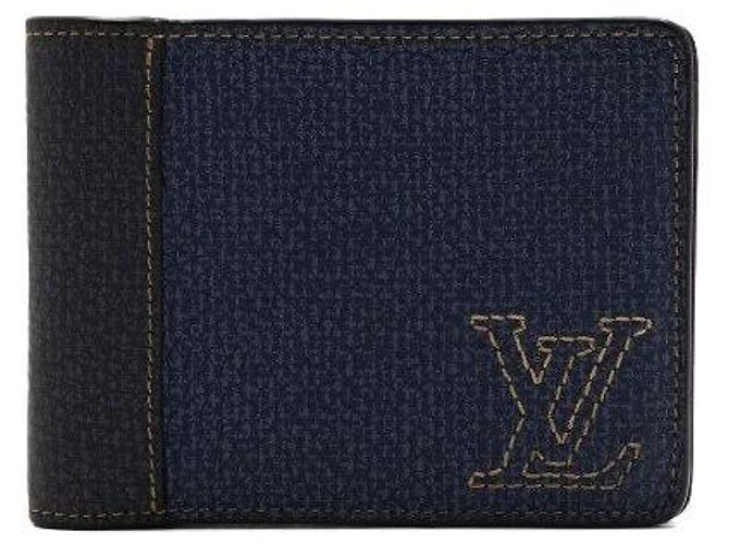 Louis Vuitton Portafoglio Multiple Denim Blue - vista 2