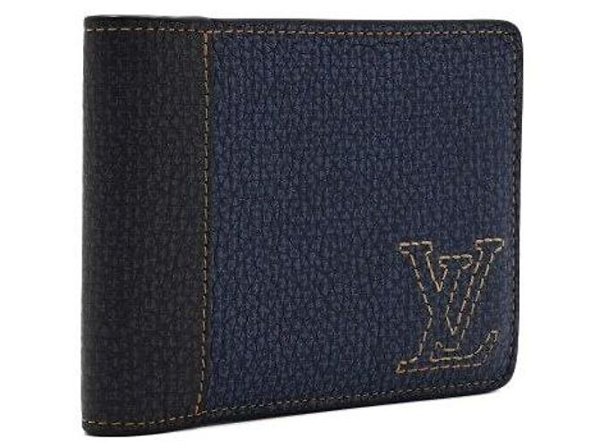 Louis Vuitton Portafoglio Multiple Denim Blue - vista 4