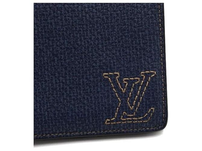 Louis Vuitton Portafoglio Multiple Denim Blue - vista 5