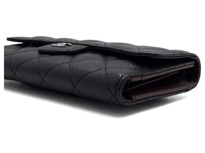 Chanel Cartera Larga Classic Flap de Caviar Negro - vista 10