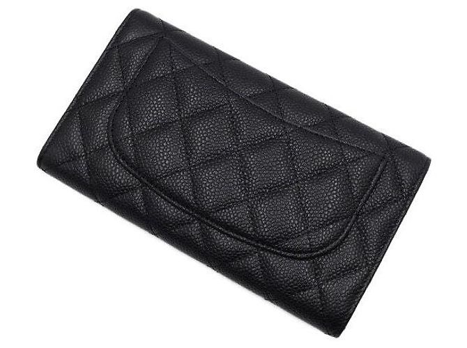 Chanel Cartera Larga Classic Flap de Caviar Negro - vista 11