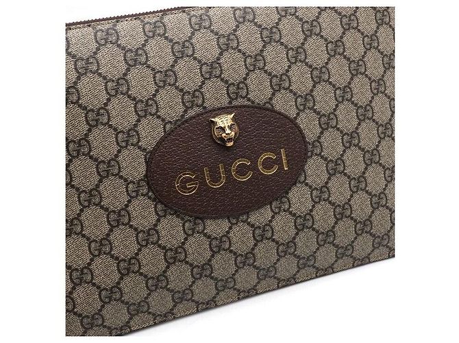 Gucci Supreme Canvas Neo Vintage Strap Pouch Clutch Bag - vue 12