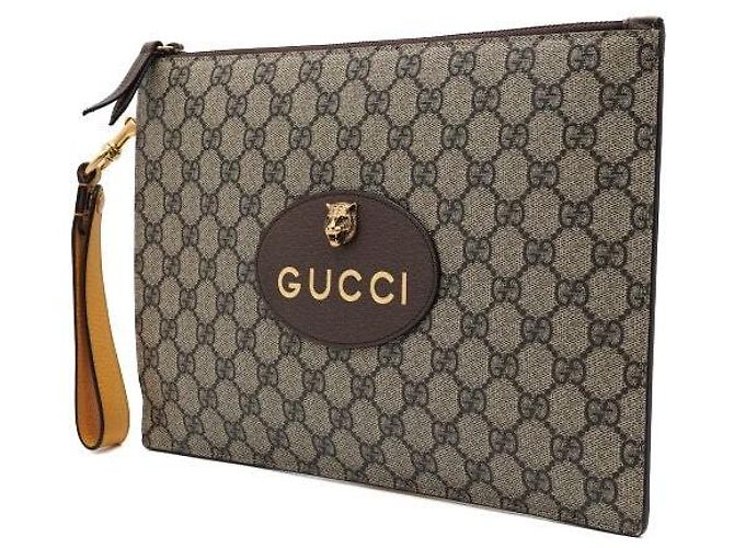 Gucci Supreme Canvas Neo Vintage Strap Pouch Clutch Bag - vue 2