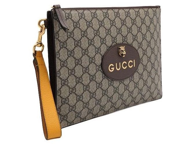 Gucci Supreme Canvas Neo Vintage Strap Pouch Clutch Bag - vue 3