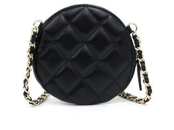 Chanel Mini borsa a tracolla con catena e CC Camelia dorata Nero - vista 5