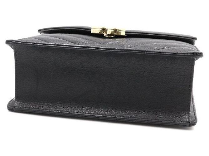 Chanel Borsa a tracolla e crossbody Medium con patta Chevron e catena Nero - vista 7