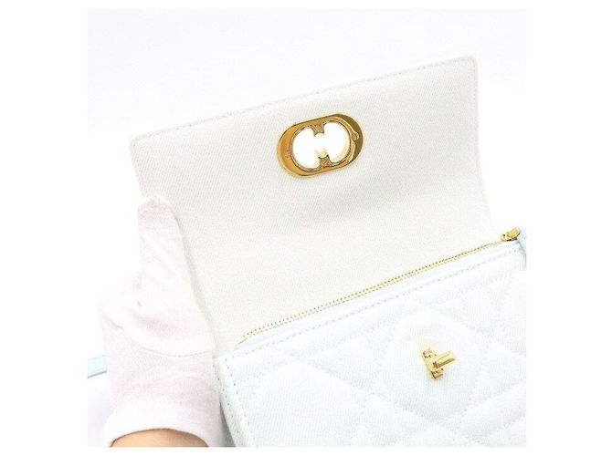 Dior Borsa Mini Miss Caro Season Denim Macro Cannage Crossbody Bag - vista 6