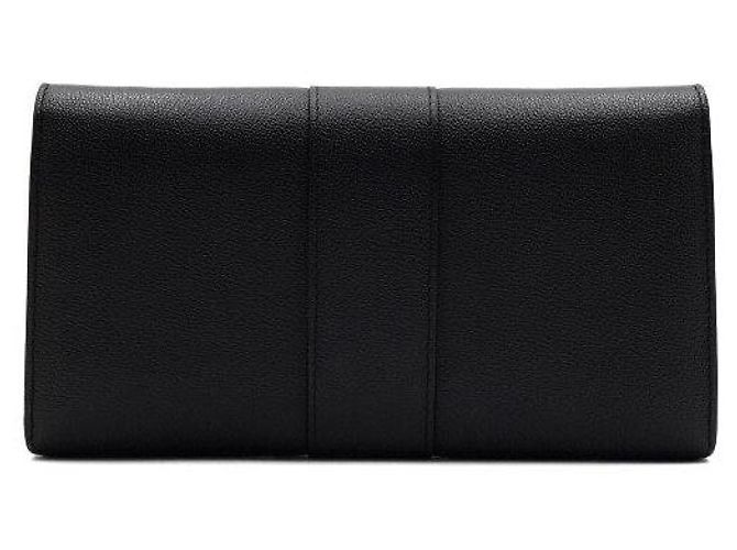 Delvaux Portafoglio Lungo Brillant in Vitello Rodeo Nero con Catena Argentata Crossbody - vista 5