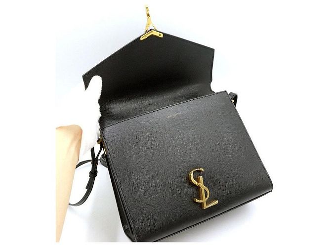 Saint Laurent Cassandra Medium Tote Bag und Schultertasche Schwarz - Ansicht 6