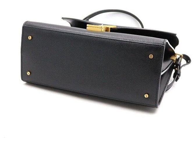 Saint Laurent Cassandra Medium Tote Bag und Schultertasche Schwarz - Ansicht 7