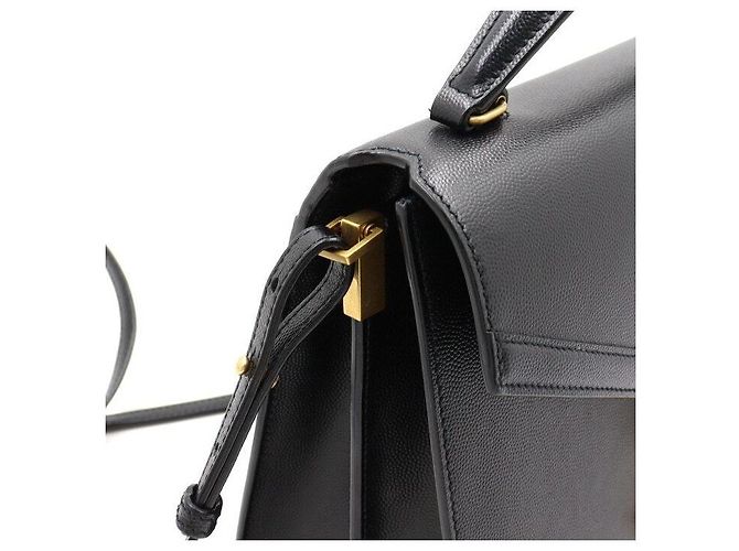 Saint Laurent Cassandra Medium Tote Bag und Schultertasche Schwarz - Ansicht 9