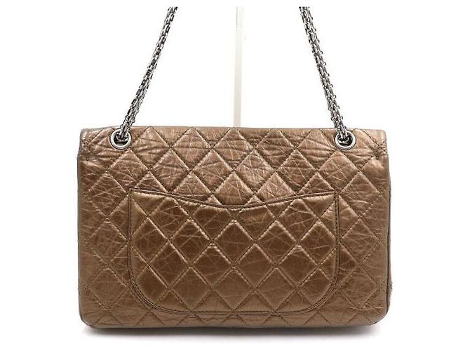 Chanel Vintage Schultertasche mit Silberkette Braun - Ansicht 4