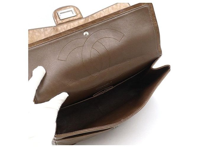 Chanel Vintage Schultertasche mit Silberkette Braun - Ansicht 5