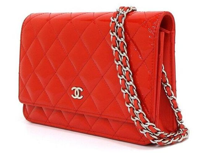 Chanel Borsa a tracolla WOC in vernice rossa Rosso - vista 2