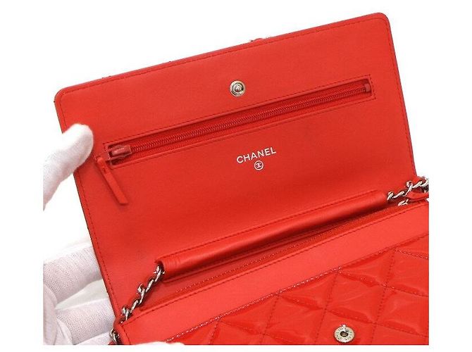 Chanel Borsa a tracolla WOC in vernice rossa Rosso - vista 5
