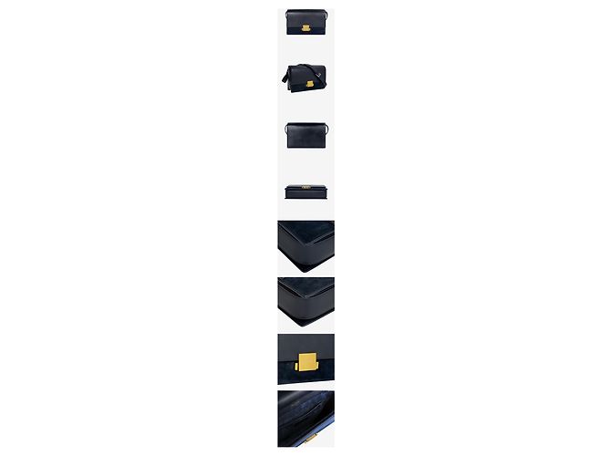 Saint Laurent Goldfarbene Hardware Medium Navy Blau - Ansicht 2