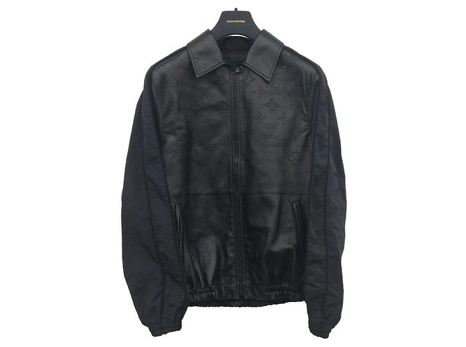 Louis Vuitton Mixed Leather Bomber Black - view 4