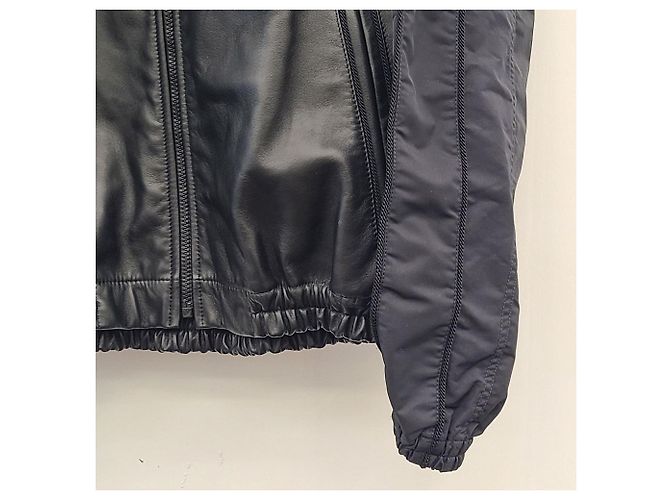 Louis Vuitton Mixed Leather Bomber Black - view 7