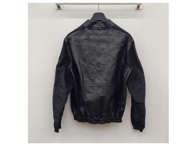 Louis Vuitton Mixed Leather Bomber Black - view 8