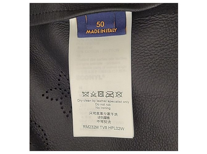 Louis Vuitton Mixed Leather Bomber Black - view 9