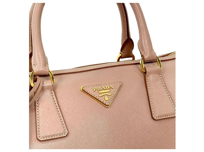 Prada Borsa Tote Saffiano Lux Cameo Beige Arancione - vista 6