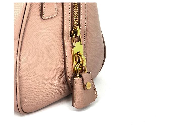 Prada Borsa Tote Saffiano Lux Cameo Beige Arancione - vista 7