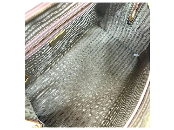 Prada Borsa Tote Saffiano Lux Cameo Beige Arancione - vista 8