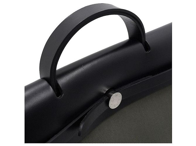 Hermès Borsa Tote Hunter in Tela Militare per Uomini e Donne Verde - vista 11