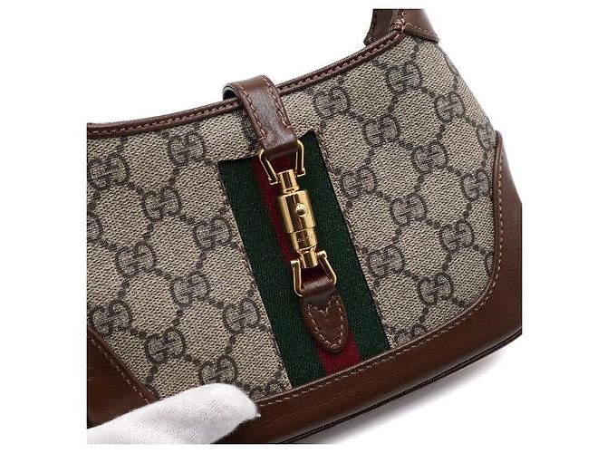 Gucci Borsa a spalla e crossbody Jackie Mini Hobo Marrone - vista 10