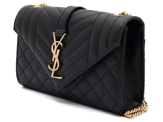 Saint Laurent Monogram Quilted Envelope Gold Chain Schultertasche und Crossbody-Bag - Ansicht 3